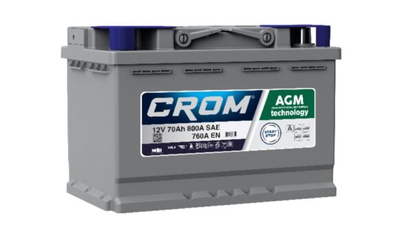 12v 70Ah 800A AGM 70 Crom Car Battery