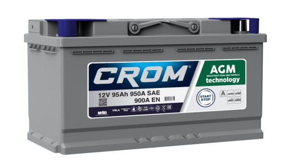 Crom AGM 95 Car Battery 12v 95ah 950A