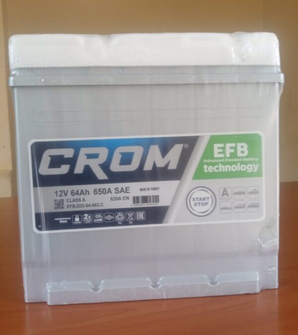 Crom Q85 12v 64Ah 650A EFB Car Battery